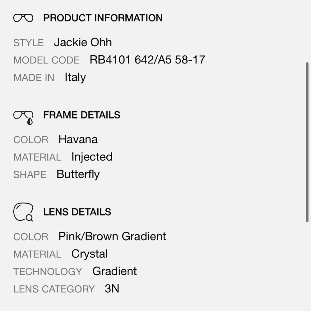 Ray-Ban Sunglasses Jackie OHH Worn Once Does Have Small Scratch - Picture 6 of 6